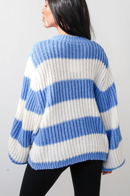 Striped Oversized Sweater | Rib Knit | Relaxed Fit