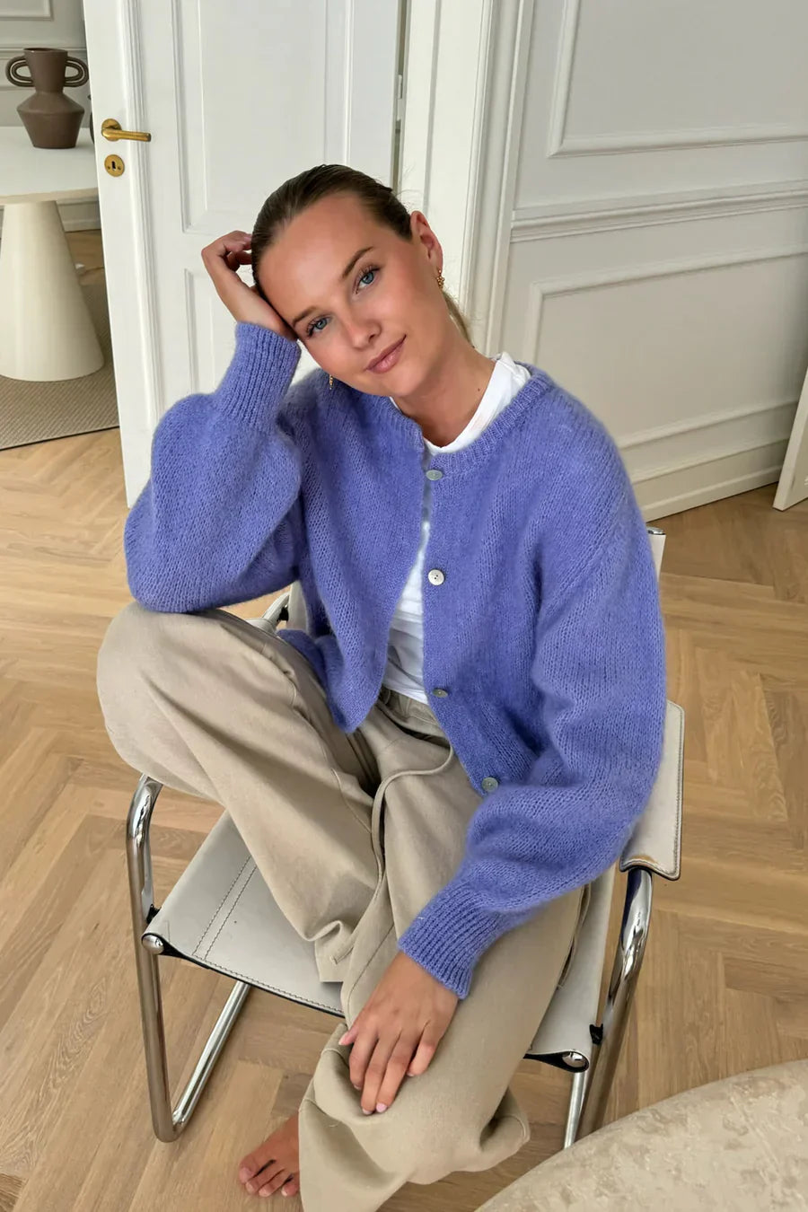 Knitted Vest - Violet