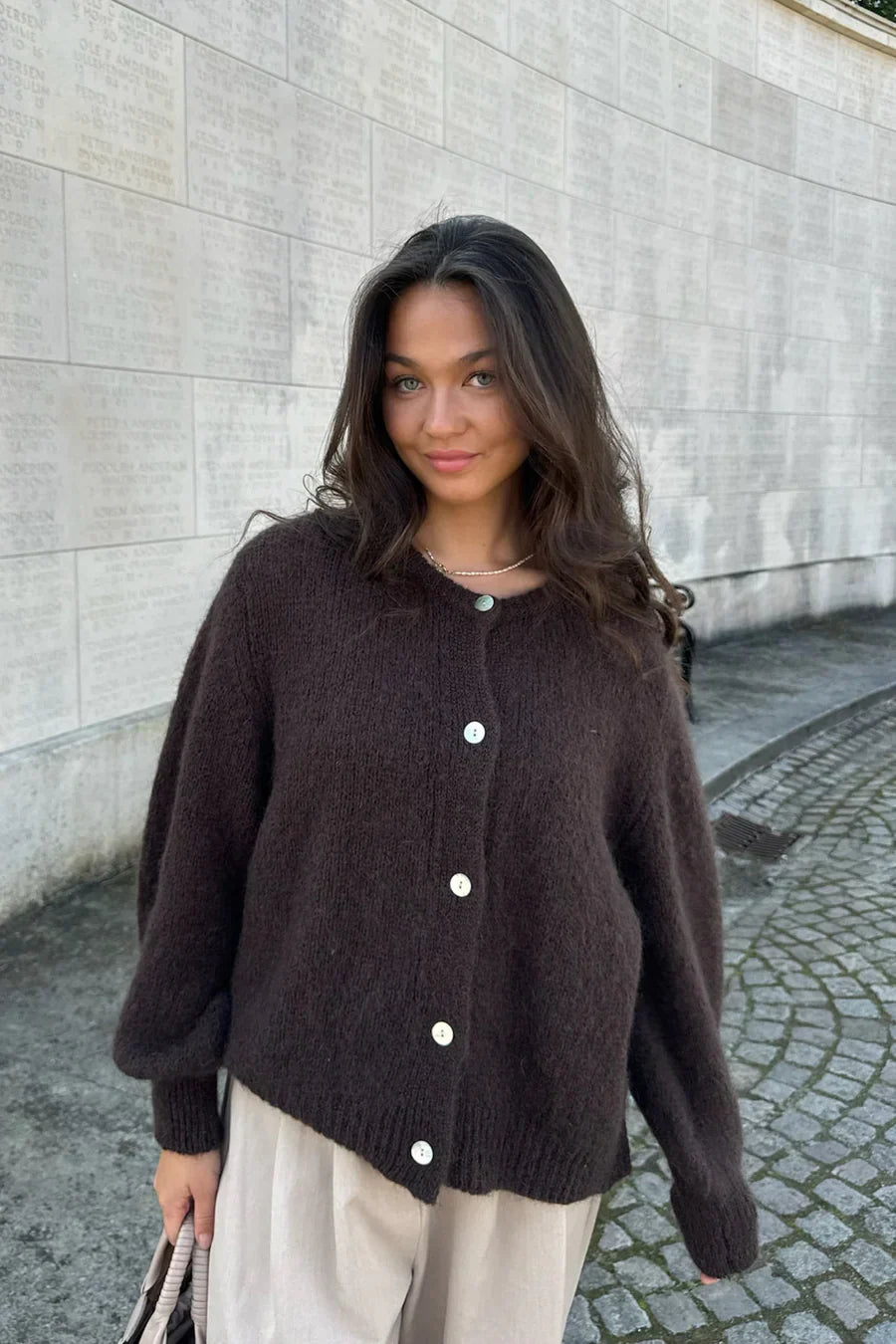 Knitted Vest - Darker Brown