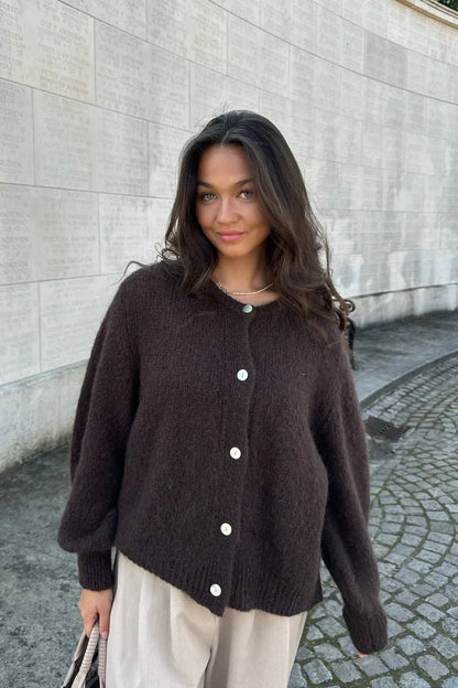 Knitted Vest - Darker Brown